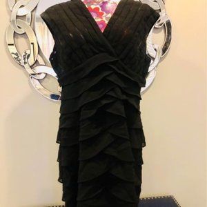 Black Tulip Petal Spring/Summer Dress